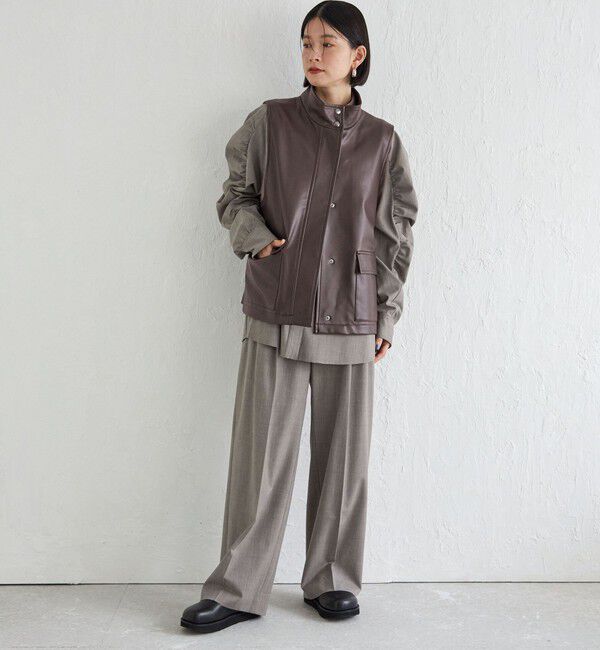 SHIPS for women「Wai＋:スタンドカラー ベスト」|ベスト・ジレ|