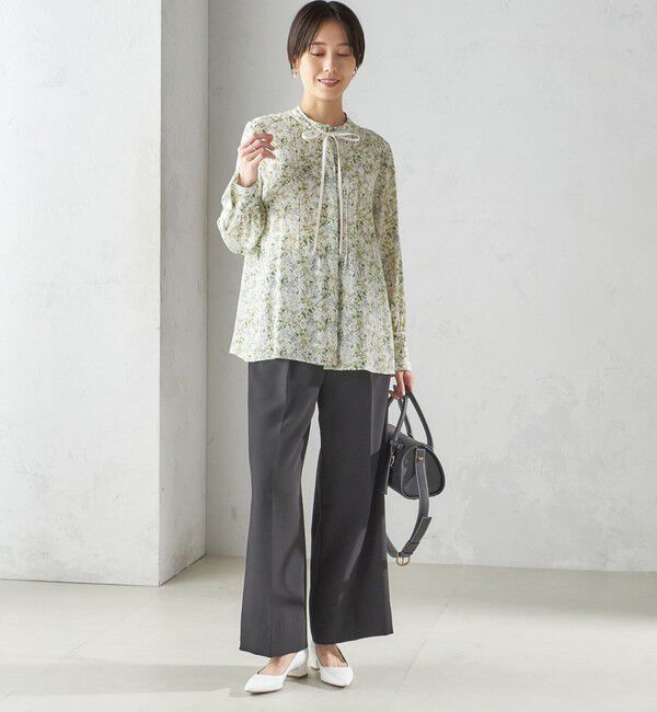 SHIPS for women「IPEKER プリント ピンタック ブラウス」|シャツ・ブラウス|