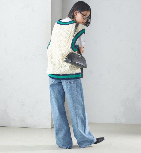 SHIPS for women「【SHIPS別注】LOGAN KNITTING MILLS: チルデン Vネック ベスト」|ベスト・ジレ|