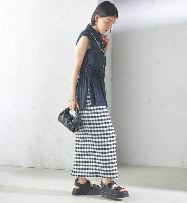 SHIPS for women「〈手洗い可能〉IMPERIAL LINEN Wポケット ノースリーブ シャツ」|シャツ・ブラウス|