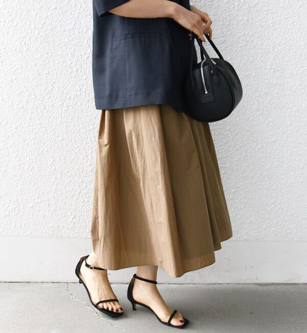 SHIPS for women「〈手洗い可能〉ライト タフタ タック フレア スカート」|スカート|