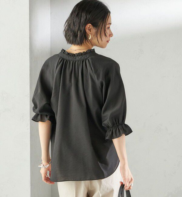 SHIPS for women「〈洗濯機可能〉前後 2WAY フリル リボン シアー ブラウス」|シャツ・ブラウス|