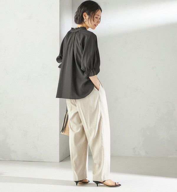 SHIPS for women「〈洗濯機可能〉前後 2WAY フリル リボン シアー ブラウス」|シャツ・ブラウス|