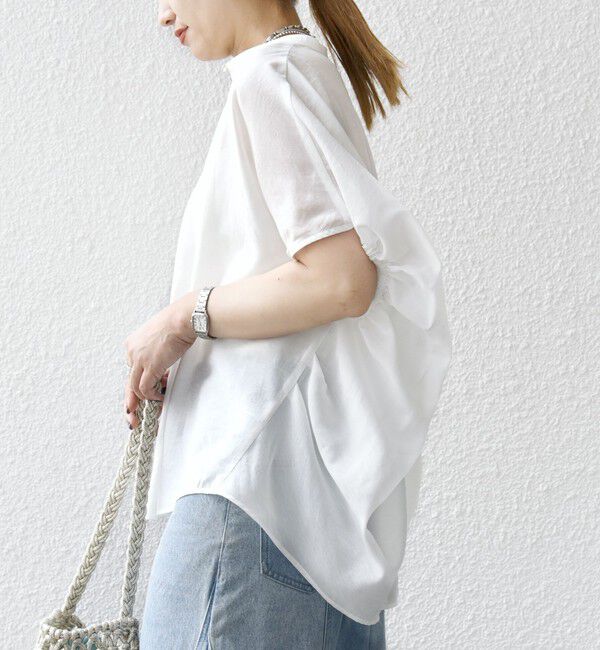 SHIPS for women「〈手洗い可能〉袖 ギャザー ドルマン ブラウス」|シャツ・ブラウス|