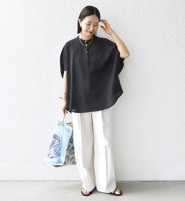 SHIPS for women「〈手洗い可能〉袖 ギャザー ドルマン ブラウス」|シャツ・ブラウス|