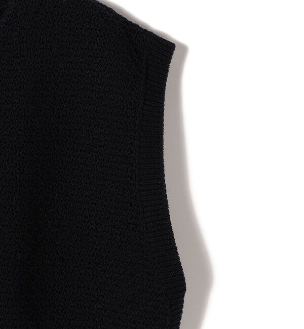 SHIPS for women「SHIPS Primary Navy Label:〈手洗い可能〉クロップド ニット ベスト」|ベスト・ジレ|