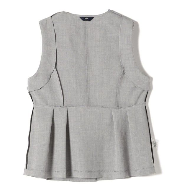 SHIPS Colors 「SHIPS Colors:〈洗濯機可能〉リネンライク ペプラム ベスト◇」|ベスト・ジレ|