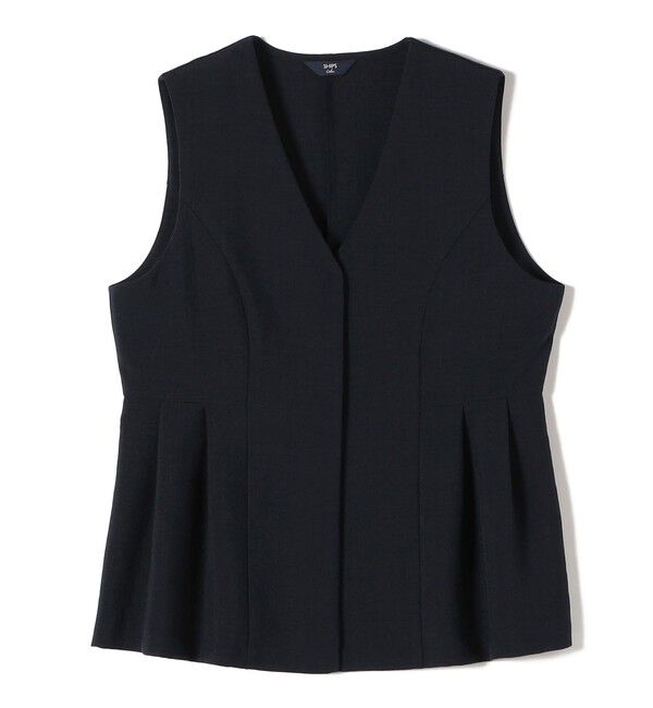 SHIPS Colors 「SHIPS Colors:〈洗濯機可能〉リネンライク ペプラム ベスト◇」|ベスト・ジレ|