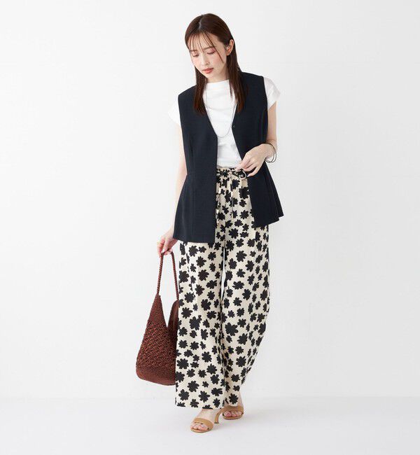 SHIPS Colors 「SHIPS Colors:〈洗濯機可能〉リネンライク ペプラム ベスト◇」|ベスト・ジレ|