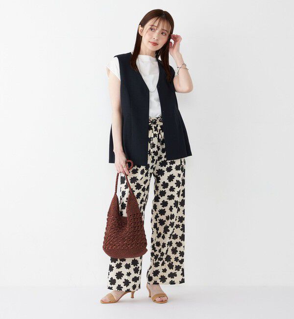 SHIPS Colors 「SHIPS Colors:〈洗濯機可能〉リネンライク ペプラム ベスト◇」|ベスト・ジレ|