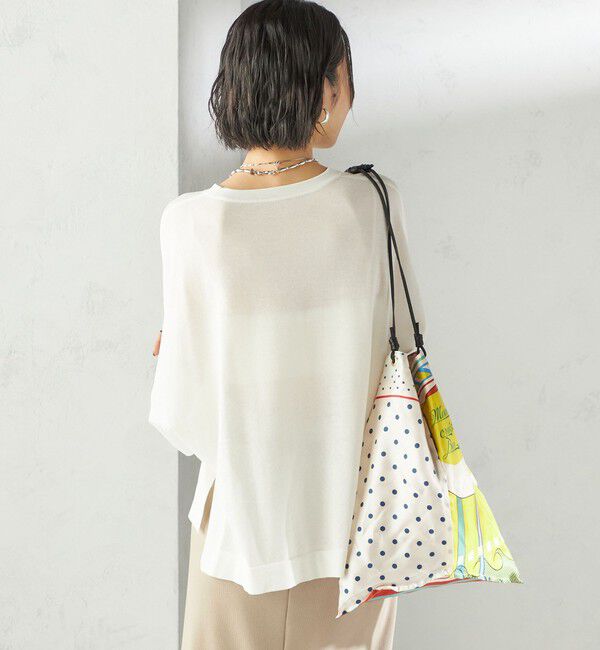 SHIPS for women「〈手洗い可能〉18G コットン ナイロン ワイド スリーブ プルオーバー」|ニット・セーター|