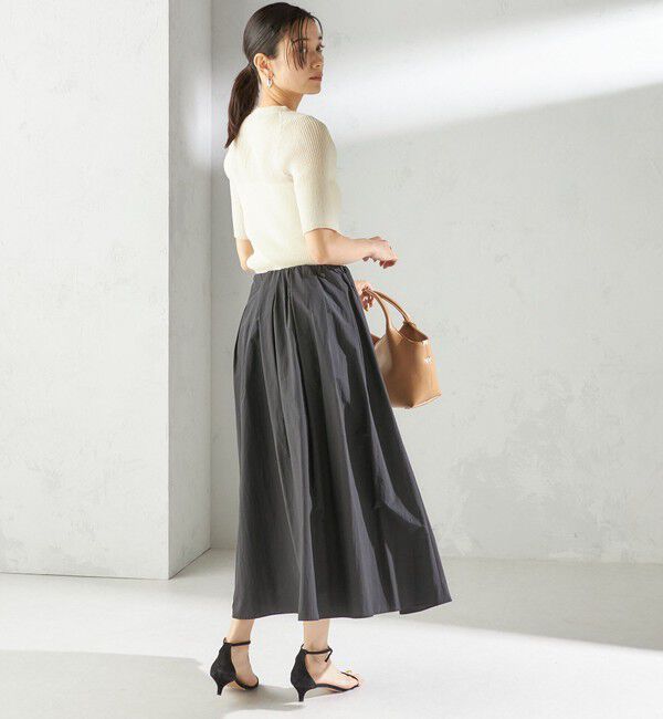 SHIPS for women「〈手洗い可能〉ラミー混 シアー ヘンリー ネック ニット」|ニット・セーター|