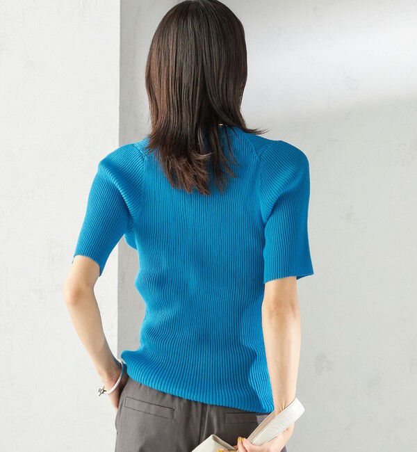 SHIPS for women「〈手洗い可能〉ラミー混 シアー ヘンリー ネック ニット」|ニット・セーター|