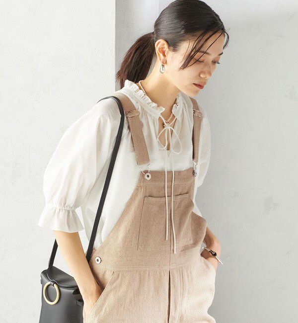 SHIPS for women「《予約》〈手洗い可能〉麻 コットン オールインワン」|オールインワン|