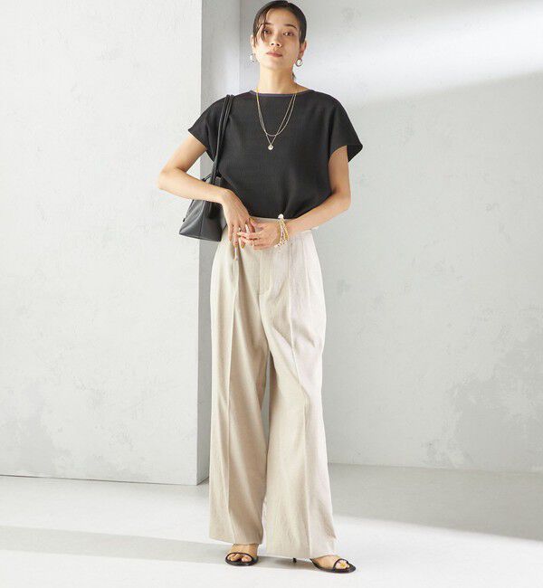 SHIPS for women「〈手洗い可能〉ウェーブ プリーツ 前後 2WAY ブラウス」|シャツ・ブラウス|