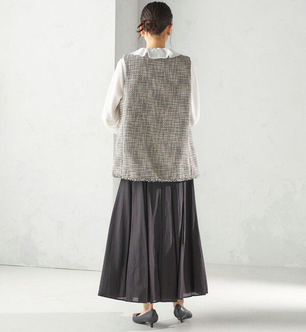 SHIPS for women「〈手洗い可能〉ウエスト ゴム ボリューム フレア ロング スカート」|スカート|