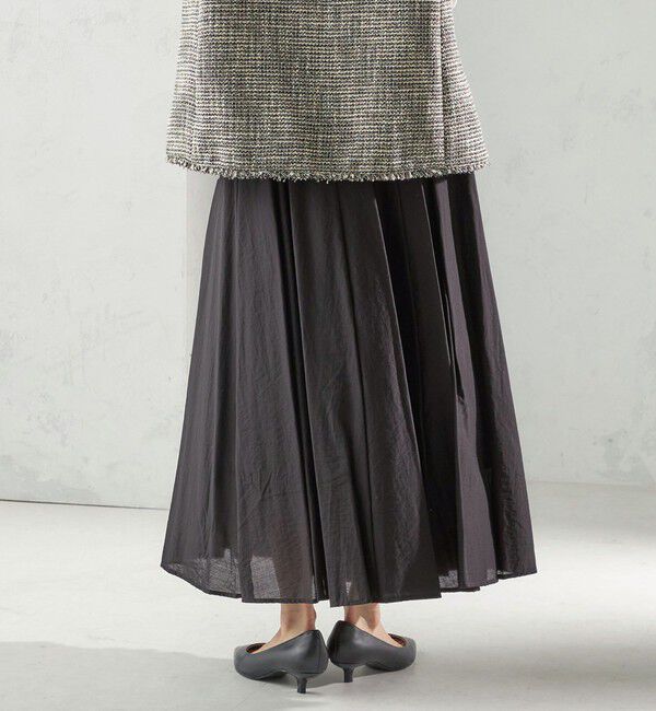 SHIPS for women「〈手洗い可能〉ウエスト ゴム ボリューム フレア ロング スカート」|スカート|