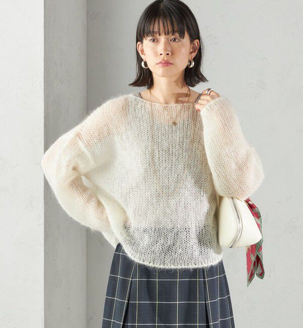 SHIPS for women「モヘヤ メッシュ プルオーバー」|ニット・セーター|