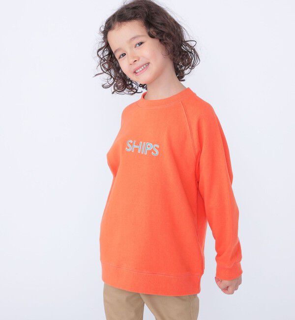 SHIPS KIDS「SHIPS KIDS:100～130cm / 刺繍 ロゴ ラグラン スウェット」|スウェット・ジャージ|