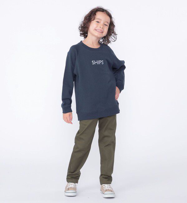 SHIPS KIDS「SHIPS KIDS:100～130cm / 刺繍 ロゴ ラグラン スウェット」|スウェット・ジャージ|