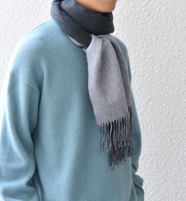 SHIPS any「SHIPS any: サープラスヤーン ウール カシミヤ リバーシブル ソリッド マフラー◇」|マフラー|