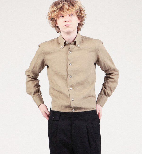 TOMORROWLAND MENS「アイリッシュリネン ボタンダウンシャツ」|シャツ・ブラウス|