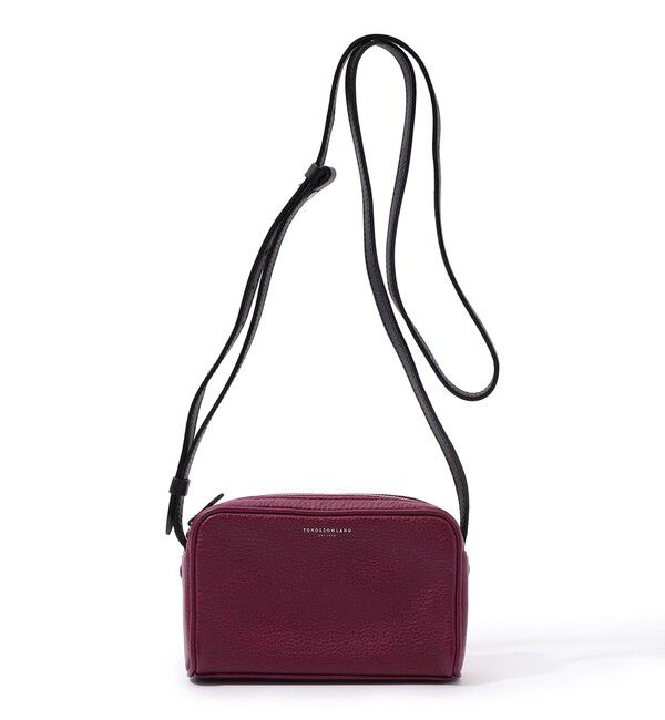 TOMORROWLAND GOODS「TOMORROWLAND シュリンクレザー ミニショルダーバッグ」|ショルダー・メッセンジャー|37 ダークレッド