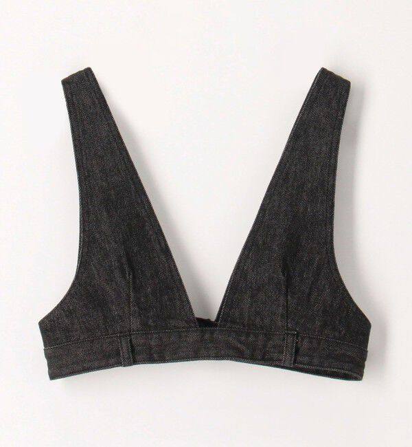 DES PRES「ブラックデニム ブラレット付きマキシスカート」|タイト|