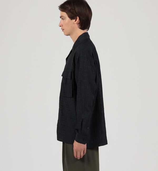 TOMORROWLAND MENS「ポリエステル キュプラ ナイロン チェック ダブルポケットシャツ」|シャツ・ブラウス|