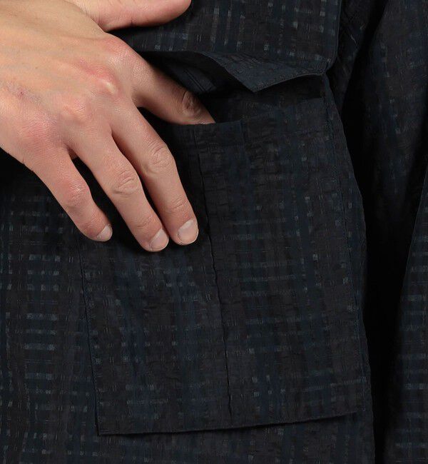 TOMORROWLAND MENS「ポリエステル キュプラ ナイロン チェック ダブルポケットシャツ」|シャツ・ブラウス|