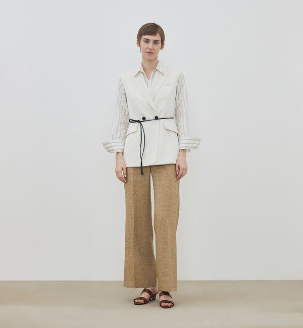 DES PRES「サテンジョーゼット ベルテッドジレ」|ベスト・ジレ|