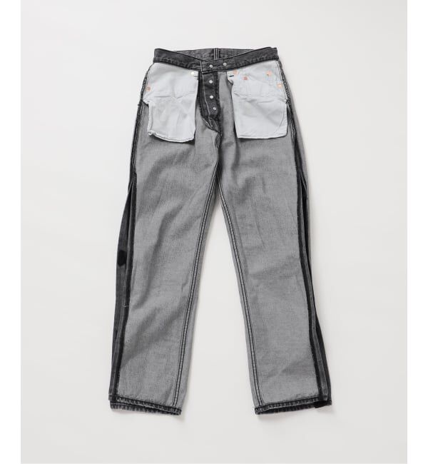  「スリットリボンデニムパンツ」|デニム|