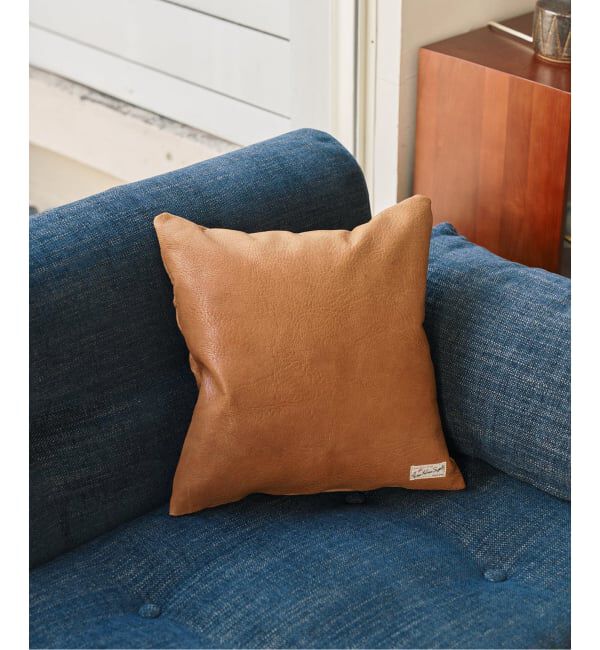 ACME「GRAIN LEATHER CUSHION　クッションカバー」|クッション・クッションカバー|キャメル