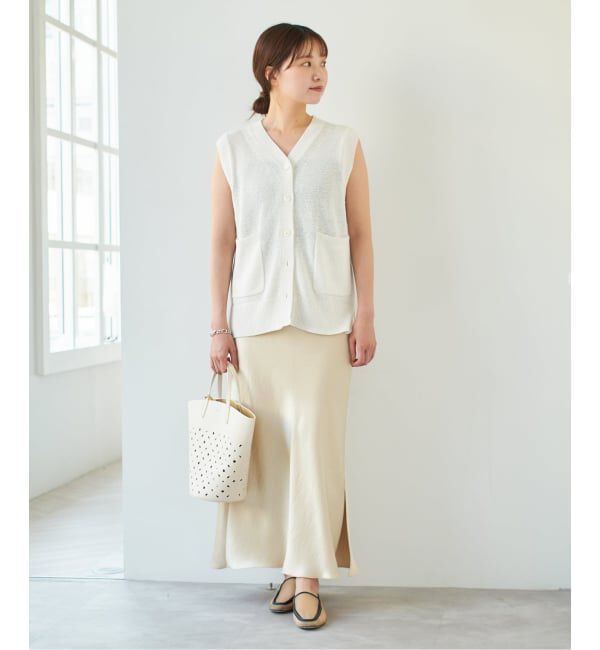 IENA「《追加13》ダブルサテンスカート」|スカート|