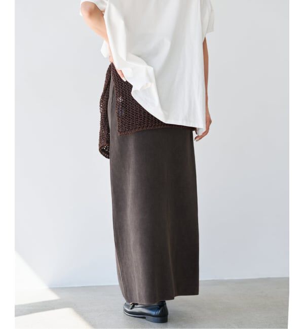 IENA「《セットアップ対応/予約》ダンボールストーンスカート」|スカート|