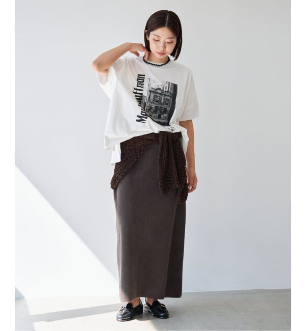 IENA「《セットアップ対応/予約》ダンボールストーンスカート」|スカート|