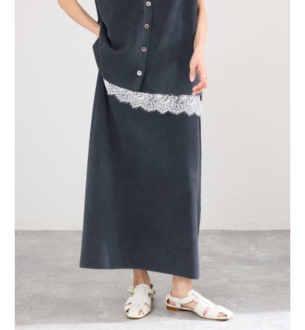 IENA「《セットアップ対応/予約》ダンボールストーンスカート」|スカート|