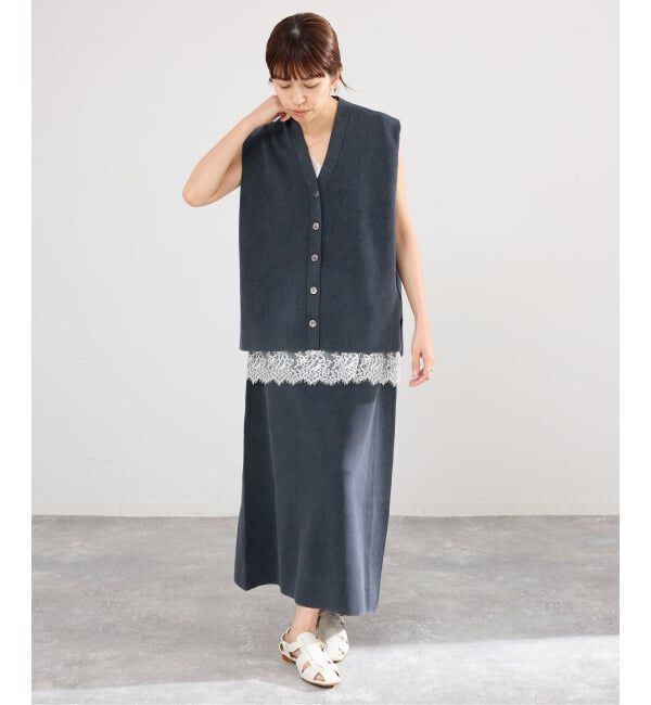 IENA「《セットアップ対応/予約》ダンボールストーンスカート」|スカート|