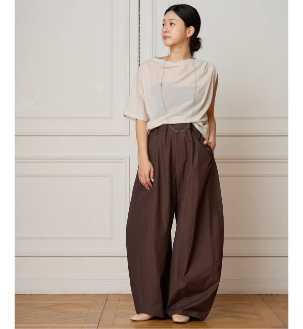 IENA LA BOUCLE「《予約》IENA LA BOUCLE タッサーパラシュートバルーンスラックス」|スラックス|