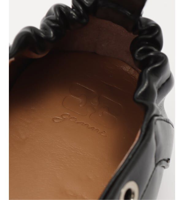 PULP「GANNI / ガニー Eyelets Lace Up Ballerina Crinkle」|バレエシューズ|