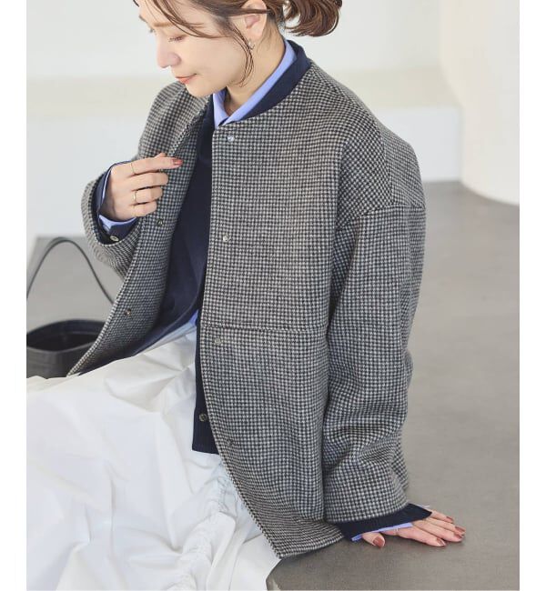 JOURNAL STANDARD「《追加》スーパー140ビーバーノーカラーショートコート」|ノーカラーコート|