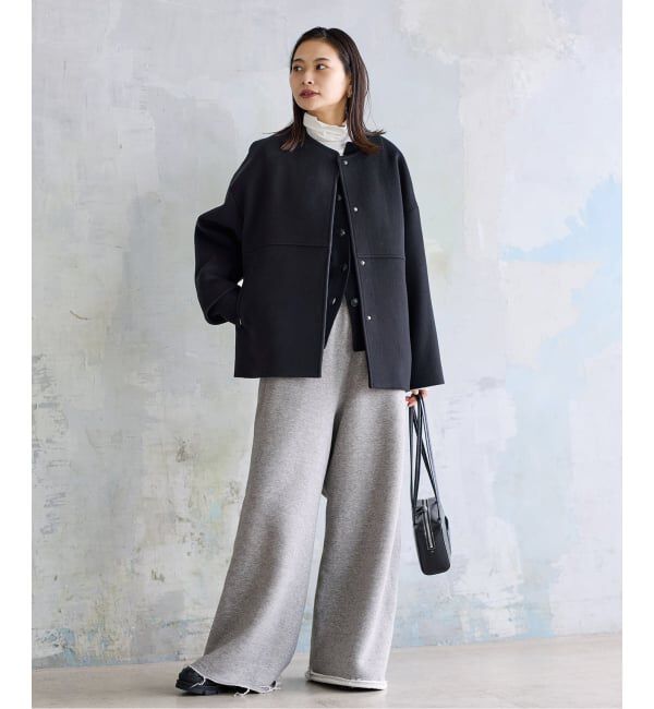 JOURNAL STANDARD「《追加》スーパー140ビーバーノーカラーショートコート」|ノーカラーコート|