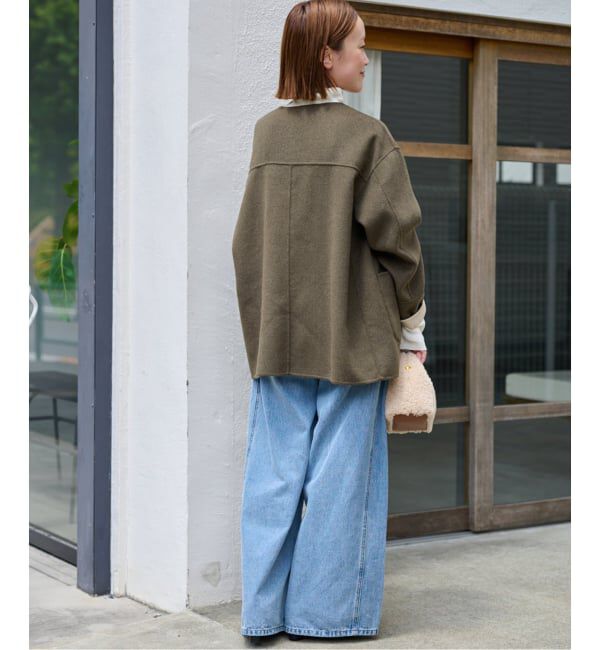 JOURNAL STANDARD relume「《新色》リバーシブルノーカラーショートコート」|ノーカラーコート|