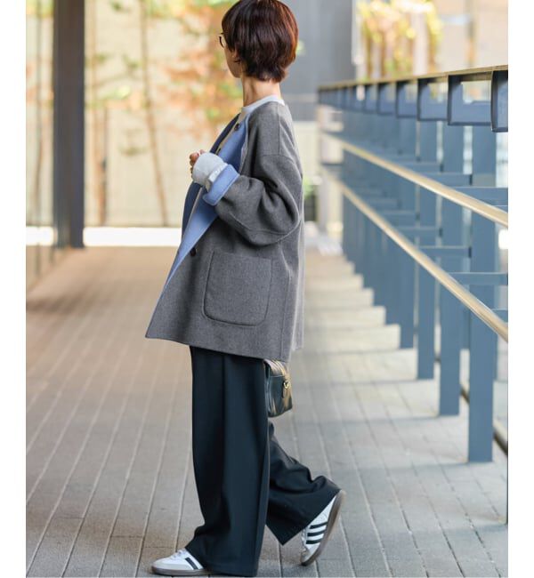JOURNAL STANDARD relume「《新色》リバーシブルノーカラーショートコート」|ノーカラーコート|