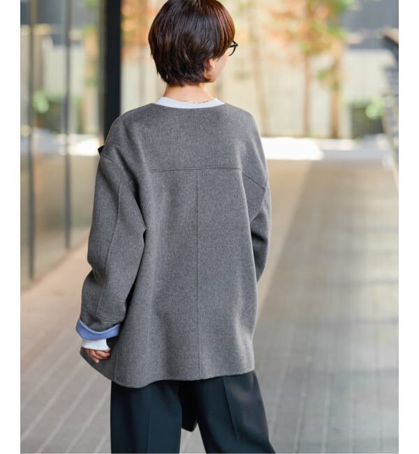 JOURNAL STANDARD relume「《新色》リバーシブルノーカラーショートコート」|ノーカラーコート|