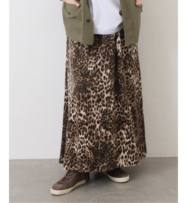 journal standard luxe「《追加》マットサテンレオパ マキシスカート」|スカート|