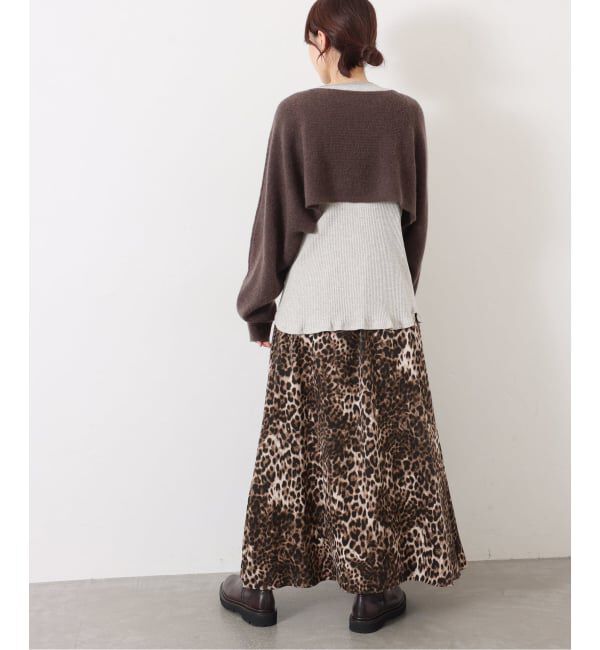 journal standard luxe「《追加》マットサテンレオパ マキシスカート」|スカート|