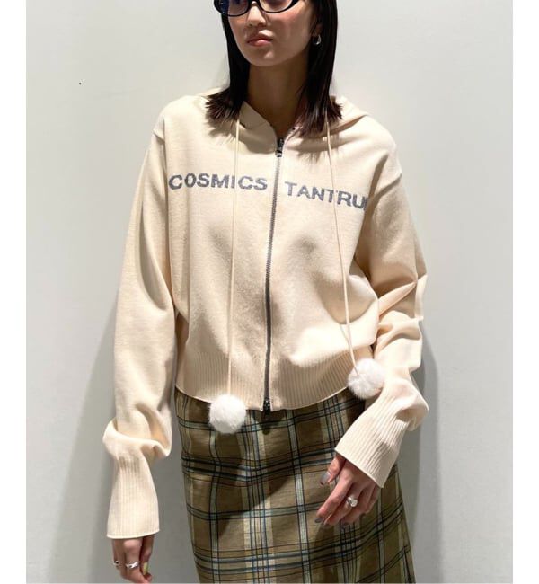 Oriens JOURNAL STANDARD「レタリングニットフーディー」|ニット・セーター|ホワイト