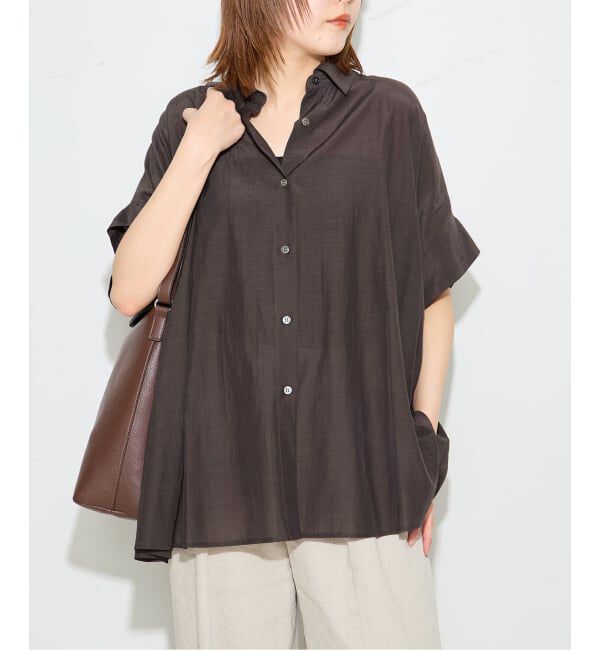 journal standard L'essage「《予約》ライトローンドルマンシャツ」|シャツ・ブラウス|ブラウン