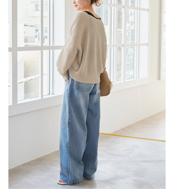 Spick and Span「ペーパーヤーンVネックカーディガン」|カーディガン|